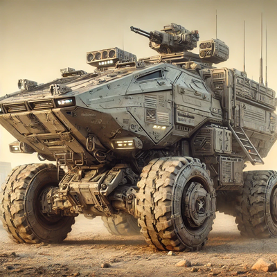 All-terrain fighting vehicle by DALL-E